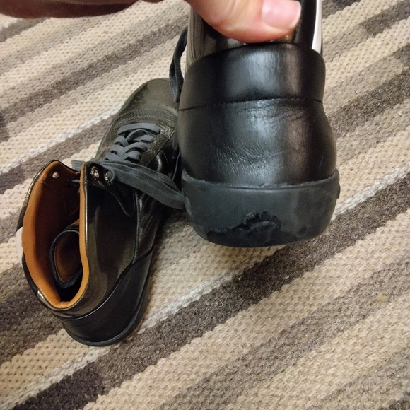 BALLY MENS SHINEY PATENT LEATHER GRAY HIGH TOPS SNEAKERS ETHYX SHOES US 9.5 - Picture 12 of 14